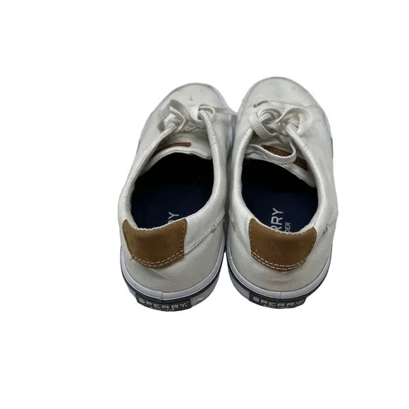 Sperry Striper II Llt White Canvas Mens 10.5 - Picture 6 of 8